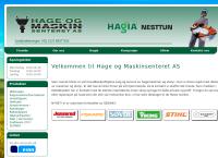Nettsted av Hagia Nesttun -Hage OG Maskinsenteret AS