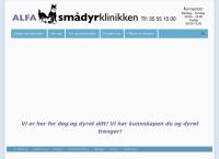Nettsted av Alfa Smådyrklinikken AS
