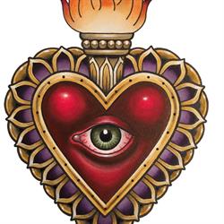 Flaming Heart Tattoo Ira Elton Eure