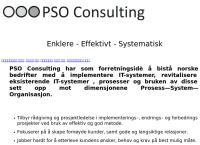 Pso Consulting As